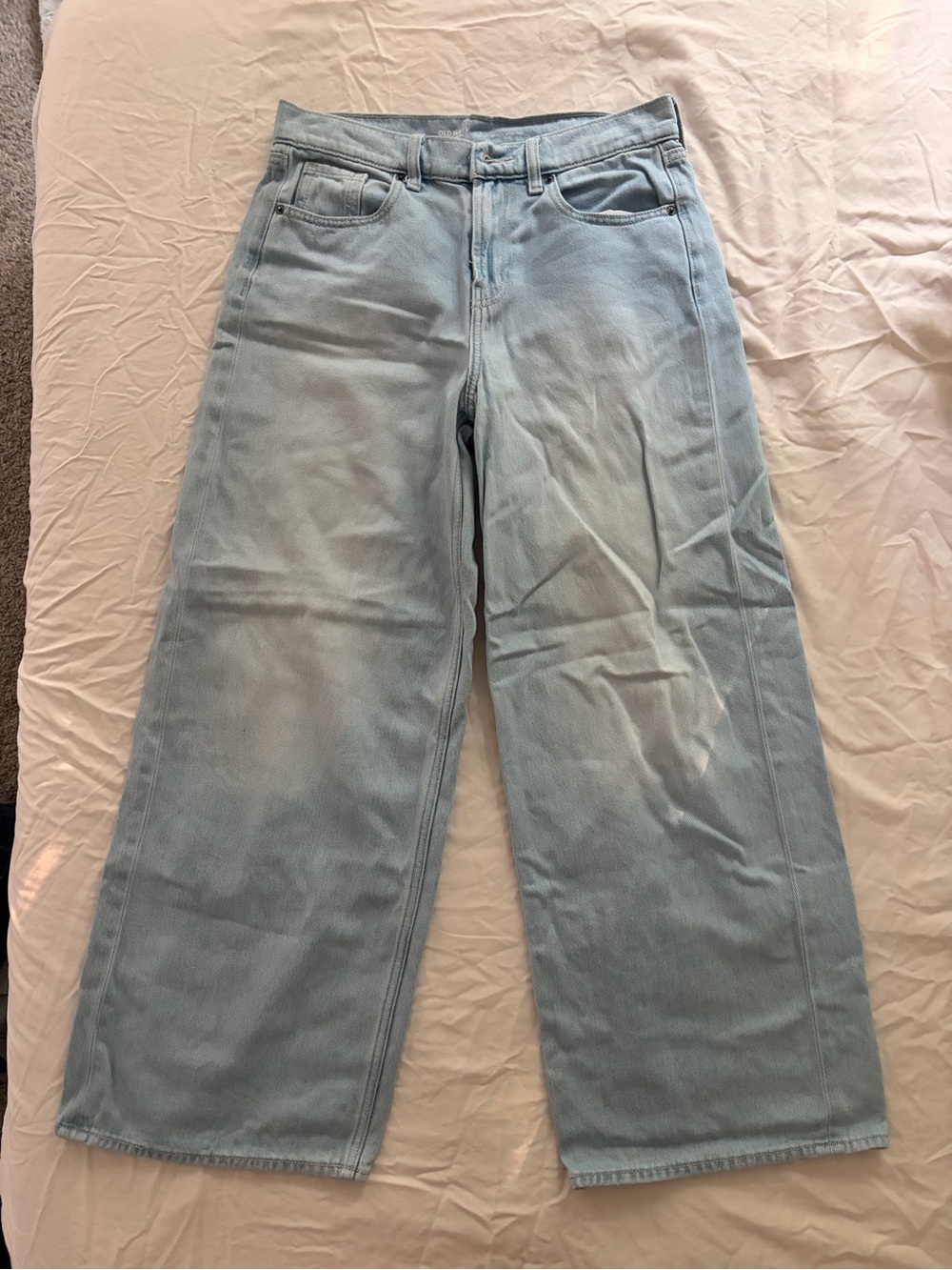 Old Navy Light Blue Relaxed Wide-Leg Jeans